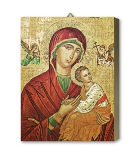 Tavola Lignea dell'icona della Madonna del Perpetuo Soccorso in scatola regalo