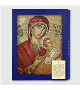 Tavola Lignea dell'icona della Madonna del Perpetuo Soccorso in scatola regalo