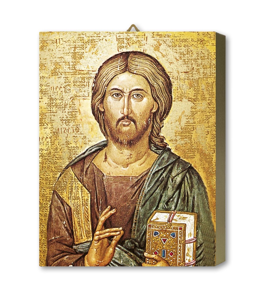Tavola Lignea dell'icona del Gesù Pantocratore con libro chiuso in scatola regalo Tavola Lignea dell'icona del Gesù Pantocratore con libro chiuso in scatola regalo