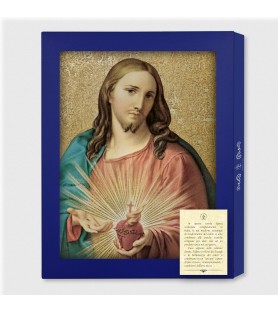 Tavola Lignea del Sacro Cuore di Gesù del Batoni in scatola regalo
