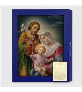 Tavola Lignea della Sacra Famiglia in scatola regalo