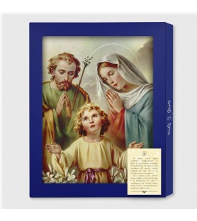Tavola Lignea della Sacra Famiglia in scatola regalo