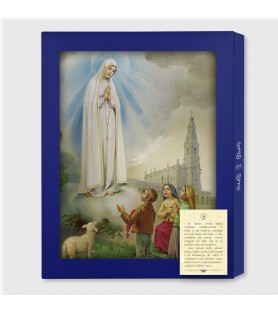 Tavola Lignea dell'Apparizione di Fatima in scatola regalo