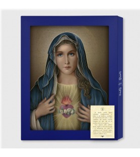 Tavola Lignea del Cuore Immacolato di Maria in scatola regalo