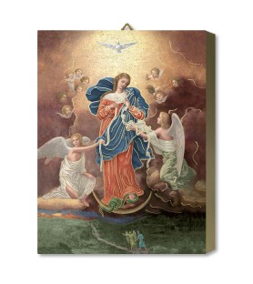 Tavola Lignea della Madonna che scioglie i nodi in scatola regalo