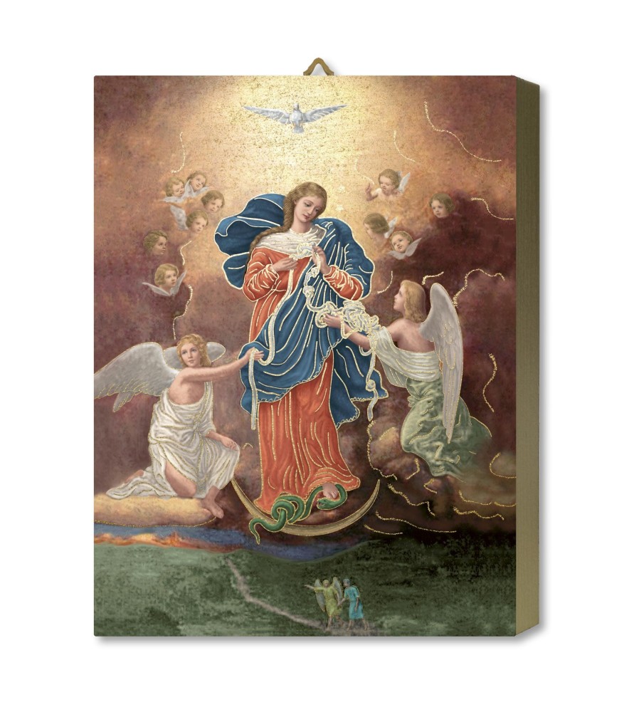 Tavola Lignea della Madonna che scioglie i nodi in scatola regalo