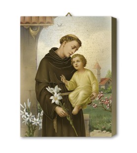 Tavola Lignea di Sant'Antonio da Padova in scatola regalo