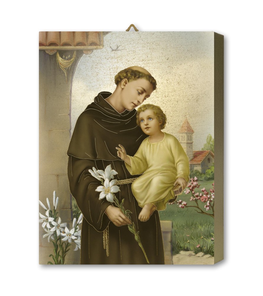 Tavola Lignea di Sant'Antonio da Padova in scatola regalo