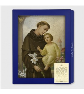 Tavola Lignea di Sant'Antonio da Padova in scatola regalo