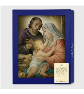 Tavola Lignea della Sacra Famiglia in scatola regalo
