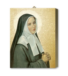 Tavola Lignea di Santa Bernadette in scatola regalo
