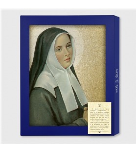 Tavola Lignea di Santa Bernadette in scatola regalo