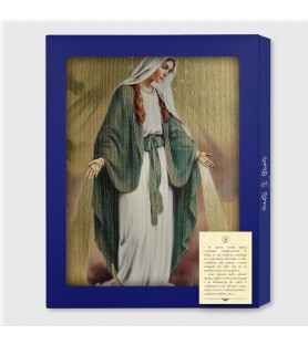 Tavola Lignea dell'icona della Madonna Miracolosa in scatola regalo