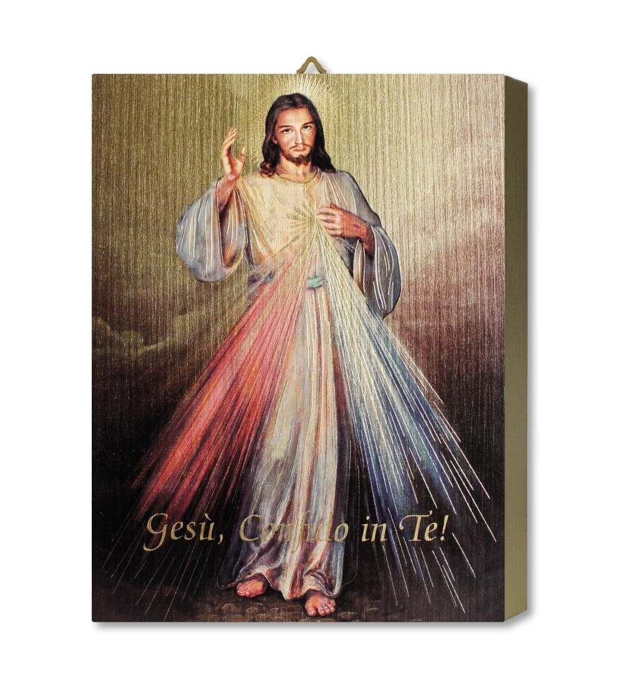 Tavola Lignea del Gesù Misericordioso in scatola regalo Tavola Lignea del Gesù Misericordioso in scatola regalo