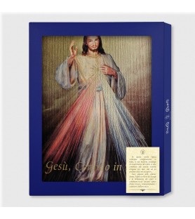 Tavola Lignea del Gesù Misericordioso in scatola regalo