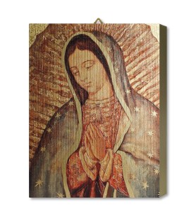 Tavola Lignea della Madonna di Guadalupe in scatola regalo