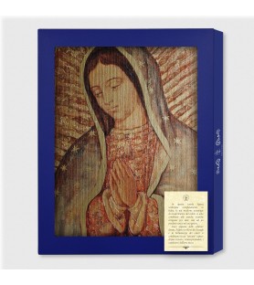 Tavola Lignea della Madonna di Guadalupe in scatola regalo