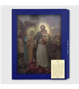 Tavola Lignea di San Giuseppe Protettore della Sacra Famiglia in scatola regalo