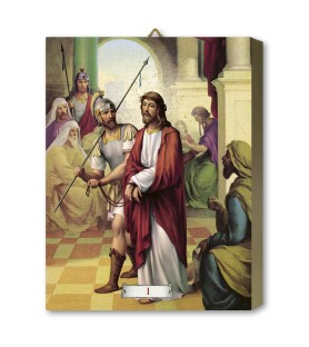 Raccolta delle tavole lignee raffiguranti la Via Crucis in scatola regalo
