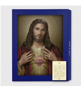 Tavola Lignea del Sacro Cuore di Gesù in scatola regalo
