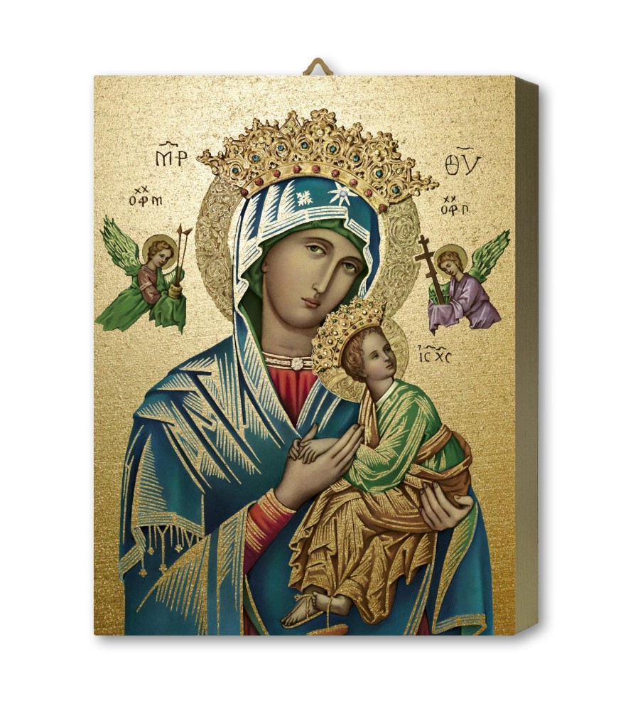 Tavola Lignea dell'icona della Madonna del Perpetuo Soccorso in scatola regalo Tavola Lignea dell'icona della Madonna del Perpetuo Soccorso in scatola regalo