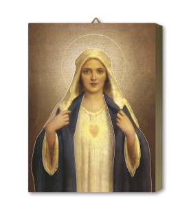 Tavola Lignea del Cuore Immacolato di Maria di Chambers in scatola regalo