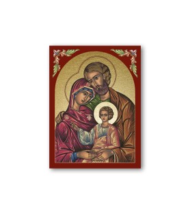 Quadretto in MDF dell'icona della Sacra Famiglia