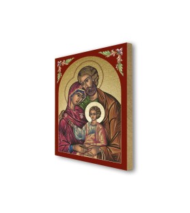 Quadretto in MDF dell'icona della Sacra Famiglia