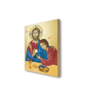 Quadretto in MDF di Gesù con San Giovanni