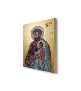 Quadretto in MDF di San Giuseppe protettore della Sacra Famiglia