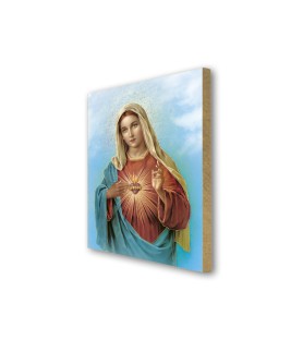 Quadretto in MDF del Cuore Immacolato di Maria