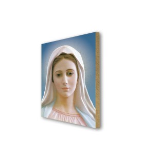 Quadretto in MDF della Madonna di Medjugorje