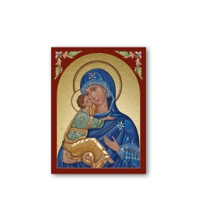 Quadretto in MDF dell'icona della Madonna della Tenerezza