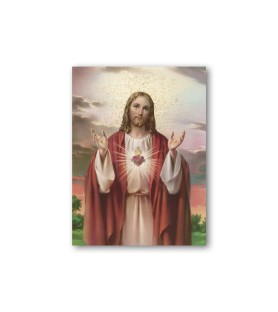 Quadretto in MDF del Sacro Cuore di Gesù