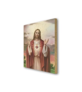 Quadretto in MDF del Sacro Cuore di Gesù