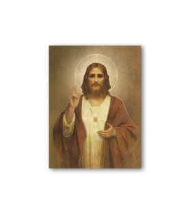 Quadretto in MDF del Sacro Cuore di Gesù di Chambers