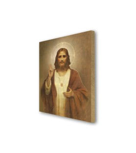 Quadretto in MDF del Sacro Cuore di Gesù di Chambers