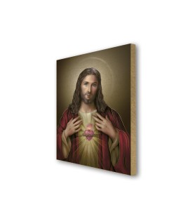 Quadretto in MDF del Sacro Cuore di Gesù