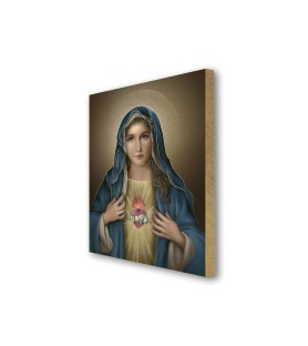 Quadretto in MDF del Cuore Immacolato di Maria
