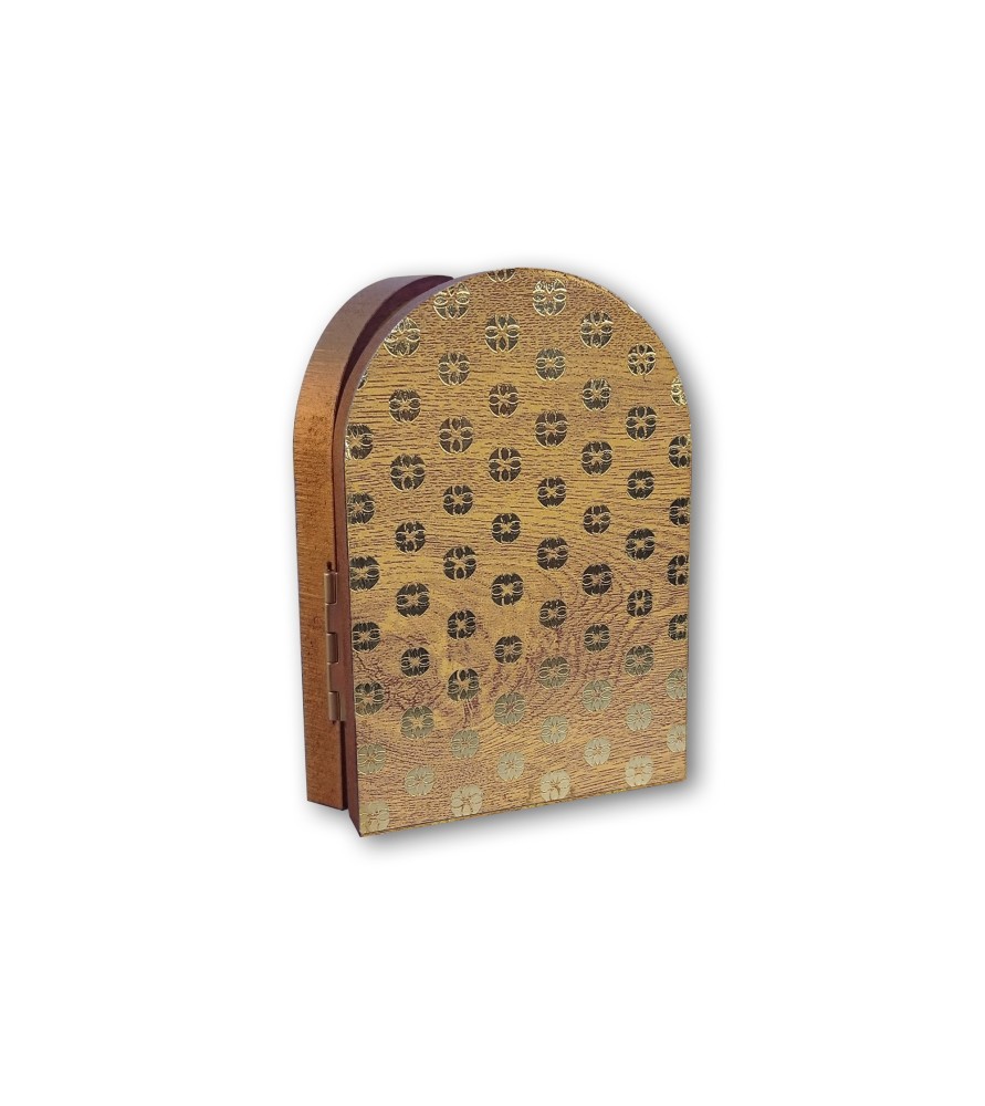 Dittico in legno dell'Angelo con lanterna con preghiera Dittico in legno dell'Angelo con lanterna con preghiera