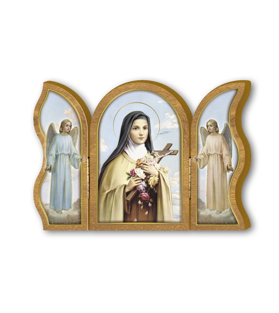 Trittico devozionale in legno di Santa Teresa Trittico devozionale in legno di Santa Teresa