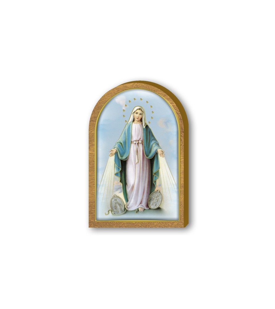 Cappelletta in legno della Madonna Miracolosa con medaglie