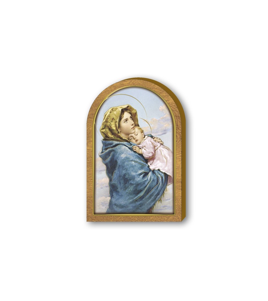 Cappelletta in legno della Madonna con bambino Cappelletta in legno della Madonna con bambino