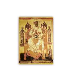 Poster con oro a caldo con l'immagine della Trinità