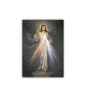 Poster con oro a caldo con l'immagine di Gesù Misericordioso