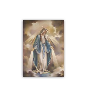 Poster con oro a caldo con l'immagine della Madonna Miracolosa