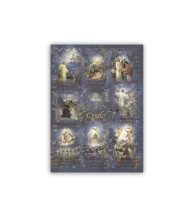 Poster con oro a caldo con l'immagine e la preghiera del Credo