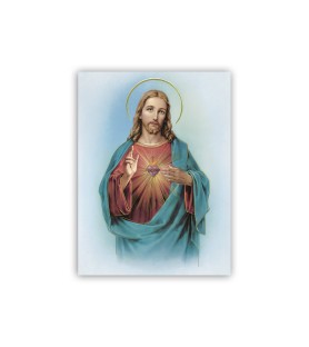 Poster con oro a caldo con l'immagine del Sacro Cuore di Gesù