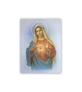 Poster con oro a caldo con l'immagine dell'Immacolato Cuore di Maria