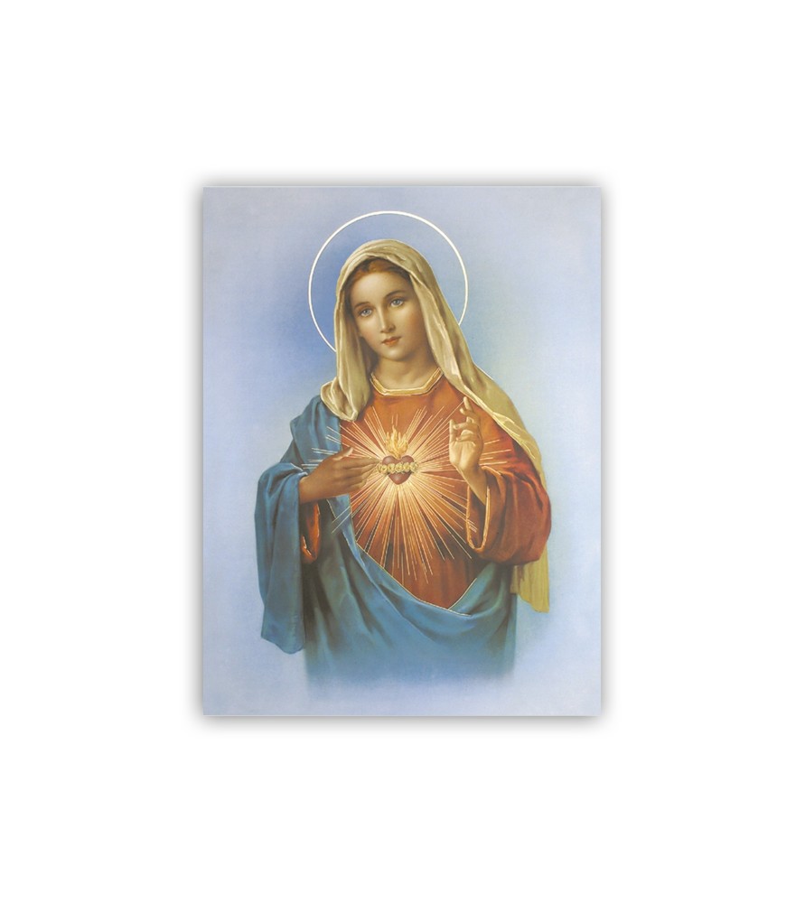 Poster con oro a caldo con l'immagine dell'Immacolato Cuore di Maria